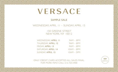 versace sample sale chicago|Chicago sample sales.